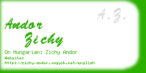andor zichy business card